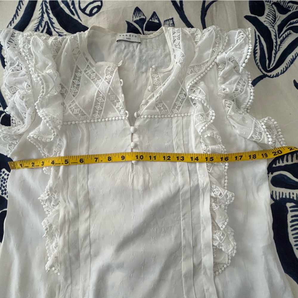 Sandro blouse fine lace - Picture 10 of 11